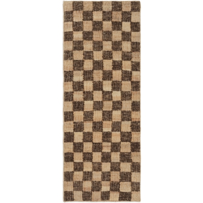 Ferm Living - Check Läufer Coffee/Natur