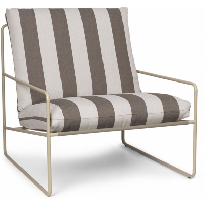 Ferm Living - Desert Sessel Cashmere / Chocolate (Stripe)