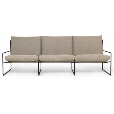 Ferm Living - Desert Sofa 3-Sitzer Schwarz / Sand dunkel (Dolce)