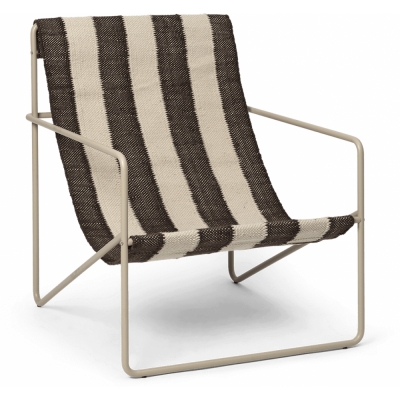 Ferm Living - Desert Lounge Sessel Cashmere / Off-White/Chocolate
