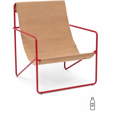 Ferm Living - Desert Lounge Sessel Mohnrot / Sand
