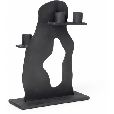 Ferm Living - Erode Kerzenständer Schwarz