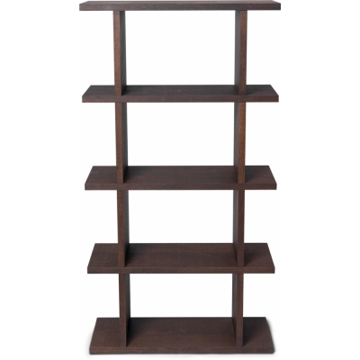 Ferm Living - Kona Bücherregal dunkel gebeizt 1x4