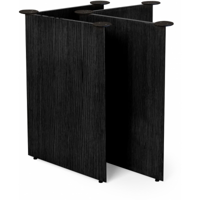 Ferm Living - Mingle Tischbeine Holz Eiche Schwarz