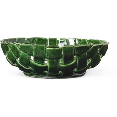 Ferm Living - Plait Schale Ø30 cm Smaragdgrün