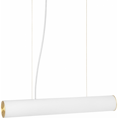 Ferm Living - Vuelta Pendelleuchte 60 Weiß / Messing