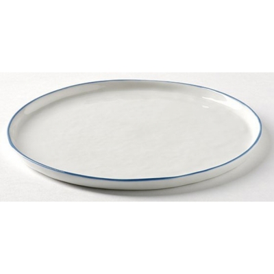 Lambert - Piana Teller Groß (4er Set) Weiß/Hellblau