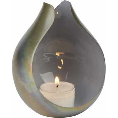 Lambert - Calea Windlicht Bronze-Silber Eisblau