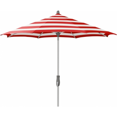 Glatz - Alu-Twist Sonnenschirm Ø330cm Red Stripe 800 (Kategorie 5) | mit Schutzhülle