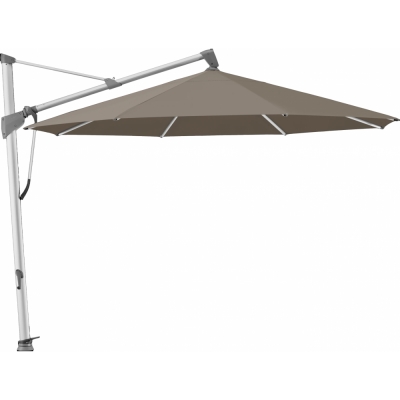Glatz - Sombrano S+ Sonnenschirm Ø350cm natureloxiert Sandstone 611 (Kategorie 5)