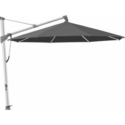 Glatz - Sombrano S+ Sonnenschirm Ø400cm natureloxiert Carbone 669 (Kategorie 5)