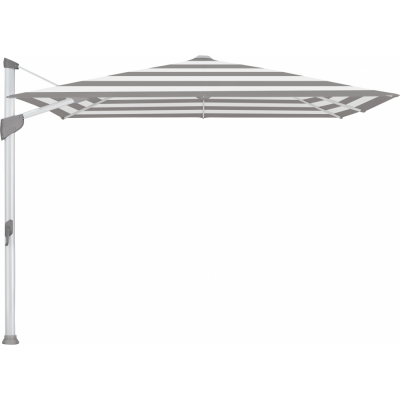 Glatz - Fortano 300x300cm Sonnenschirm natureloxiert Steel Stripe 570 (Kategorie 5)