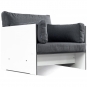 Conmoto - Riva Lounger Sessel Weiß | Beigegrau