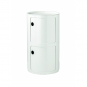Kartell - Componibili Ø 42 cm 2 Fächer (H 76.5 cm) | Weiß