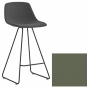 La Palma - Miunn Barhocker 65 cm schwarz Leder Grau