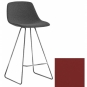 La Palma - Miunn Barhocker 65 cm matt verchromt Leder Rot