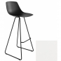 La Palma - Miunn Barhocker 75 cm schwarz Leder Weiß