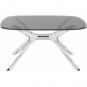 Kartell - Blast Couchtisch 80x80 cm Rauch / Kristallklar-Chrom
