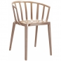 Kartell - Venice Armlehnenstuhl Taupe Glänzend