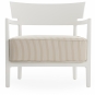 Kartell - Cara Outdoor Sessel Gestell Weiß matt Beige gestreift