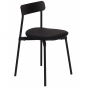 Petite Friture - Fromme Wood Stuhl gepolstert Schwarz / Leder Uruguay