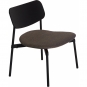 Petite Friture - Fromme Wood Lounge Stuhl gepolstert Schwarz / Rohi Shake