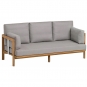 Weishäupl - New Hampton 3-Sitzer Sofa Metallwangen Weiß | Schwarz (Acryltuch)