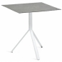 Weishäupl - Trio Bistrotisch 70 x 70 cm | Steingrau | Edelstahl