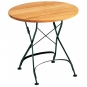 Weishäupl - Classic Tisch Ø75 cm Teak natur | Dunkelgrün