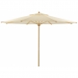 Weishäupl - Klassiker Sonnenschirm Ø350 cm mit Flaschenzug und Knick Natur (01) | mit Schutzhülle