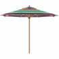 Weishäupl - Teak Sonnenschirm Ø300 cm mit Flaschenzug Multicolor (33) | ohne Schutzhülle