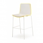 Pedrali - Tweet 892 Barhocker Orange/Weiß | Verchromt