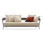 Fast - Aikana 3-Sitzer-Sofa Mit linker Armlehne | Metallgrau | Solids Grau