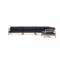 Ethimo - Costes Modulsofa Endelement Links | Black Stone | Teak Natur