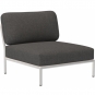 Houe - Level Mittelelement / Sessel Muted White Dark Grey (Basic)