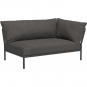 Houe - Level 2 Lounge Sofa-Element Rechts Dunkelgrau Dark Grey (Basic)