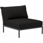 Houe - Level 2 Mittelelement / Lounge Sessel Dunkelgrau Char (Heritage)