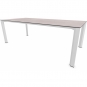 Stern - Penta Tisch 220x100 cm | Aluminium weiß | Stone light