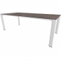 Stern - Penta Tisch 220x100 cm | Aluminium weiß | Smoky