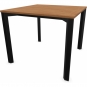 Stern - Penta Tisch 90x90 cm | Aluminium schwarz matt | Teak