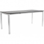 Stern - Classic Ausziehtisch 130/180x80 cm Aluminium weiß | Zement hell