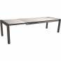 Stern - Standard Ausziehtisch 214/294x100 cm Aluminium anthrazit | Zement hell