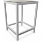 Stern - Classic Stehtisch Aluminium weiß | Zement hell