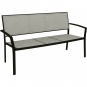 Stern - Allround Bank 2.5-Sitzer Schwarz matt / Bezug Leinen grau