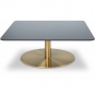 Tom Dixon - Flash Square Couchtisch Schwarz (Gestell: Messing)