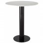 Tom Dixon - Tube Stehtisch Weiß / Schwarz (Ø90 cm)
