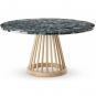 Tom Dixon - Fan Tisch Marmor Schwarz Ø 90cm / Natur