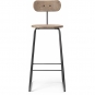 Mater - Earth Hocker Rückenlehne Coffee Waste Edition (H 74 cm)