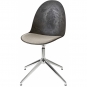 Mater - Eternity Drehstuhl Gestell poliert mit Sitzpolsterung Beige (Re-wool 218)