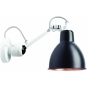 DCW - Lampe Gras N°304 Wandleuchte - Gestell Weiß Schwarz/Kupfer | Rund
